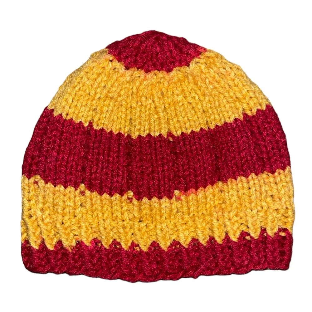 NEW Hand Knit SF 49ers Baby Beanie Newborn